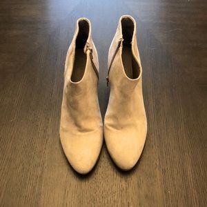 Tan/khaki colored ankle booties